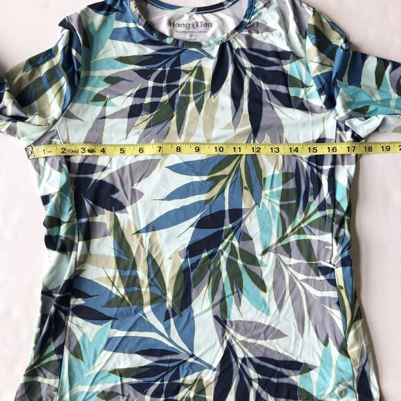 HANG TEN Rashguard Mint Leaf UV Protection Long Sleeve Swim Shirt Womens Small - Picture 5 of 7